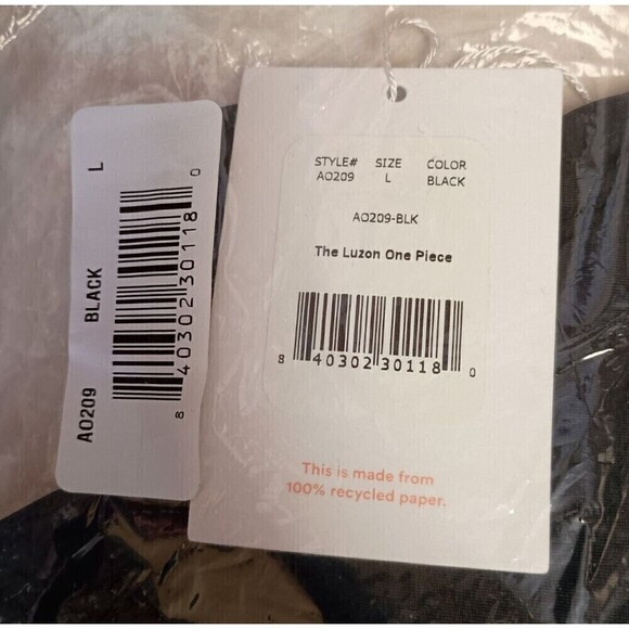 Andie Swim Large Black The Luzon One Piece Halter Neck Swimsuit Beach Pool - Picture 6 of 6